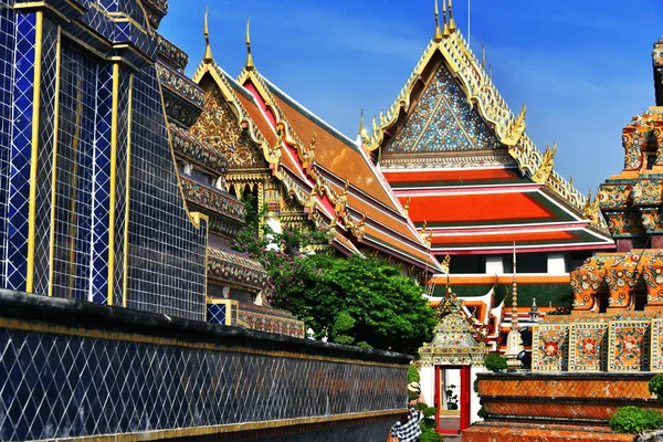 Wat Pho lub Świątyni leżącej Buddy w Bangkok, Tajlandia — Zdjęcie stockowe