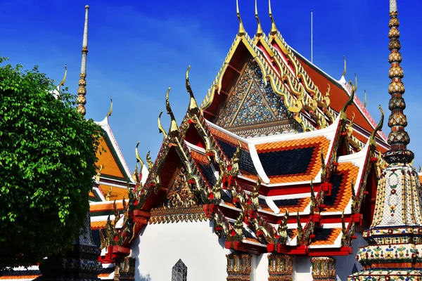 Wat Pho lub Świątyni leżącej Buddy w Bangkok, Tajlandia — Zdjęcie stockowe