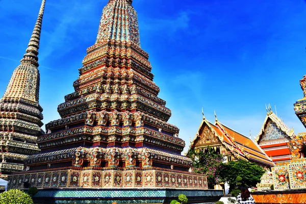 Wat Pho lub Świątyni leżącej Buddy w Bangkok, Tajlandia — Zdjęcie stockowe