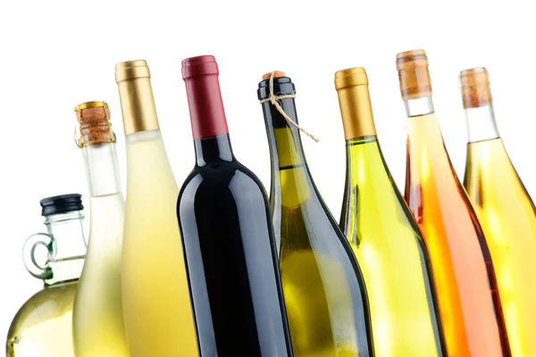 Composición con botellas de vino variadas — Foto de Stock