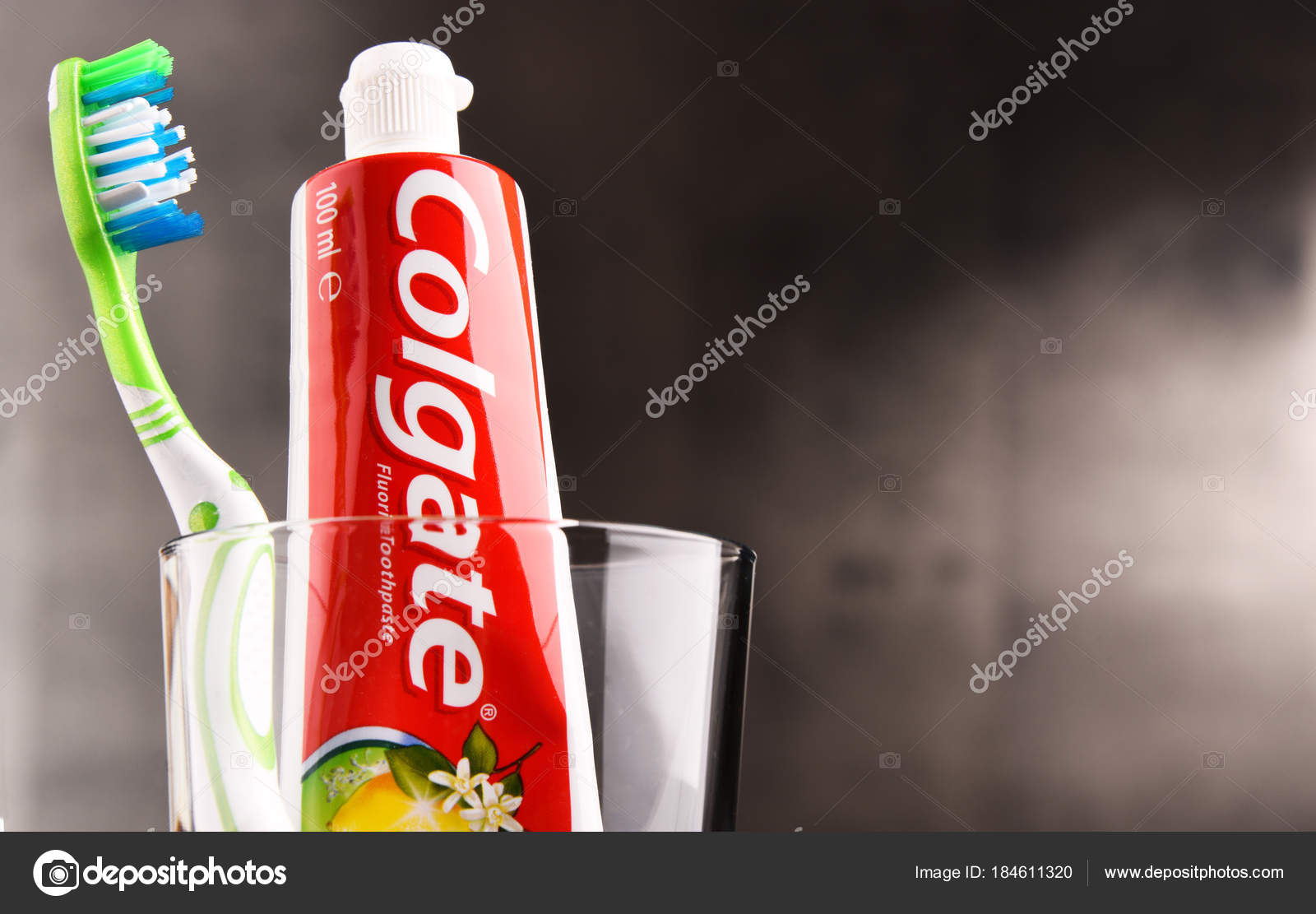 colgate toothpaste and brush