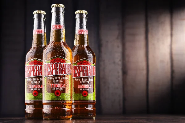 Three bottles of Desperados beer — Stock Photo, Image