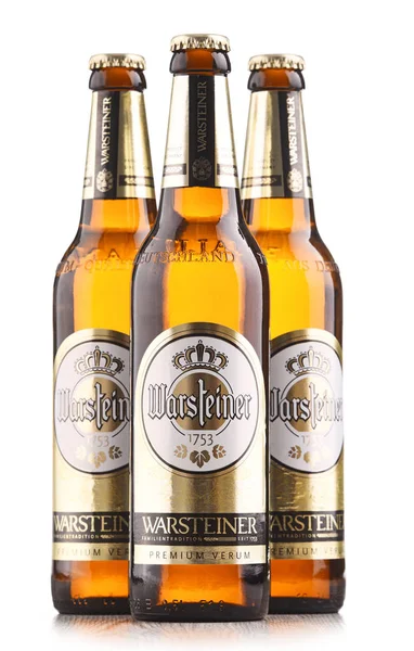Bottles of Warsteiner Premium Verum — Stock Photo, Image