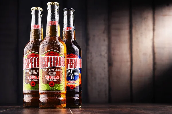 Tres botellas de cerveza Desperados — Foto de Stock