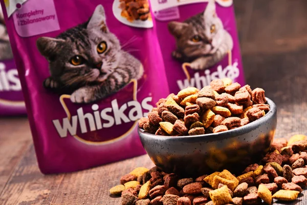 Whiskas Katzenfutter Produkte vom Mars eingearbeitet — Stockfoto