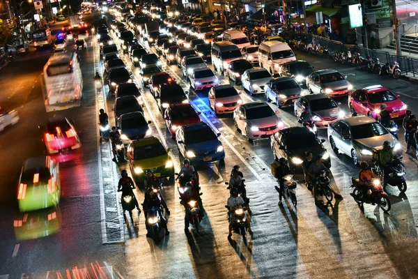 Strada di Bangkok durante l'ora di punta — Foto Stock