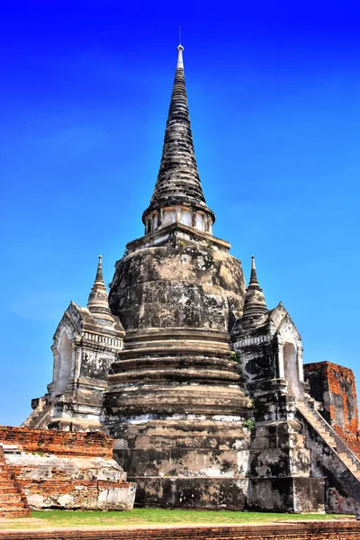 와트 Phra Si 불탑이, 아유타야, 태국 불교 사원 — 스톡 사진