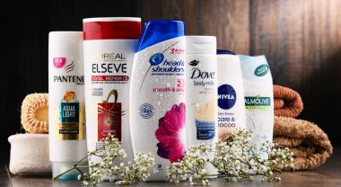 Konteyner ile kompozisyon küresel kozmetik markalar