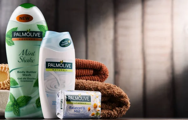 Контейнеры косметики Palmolive . — стоковое фото