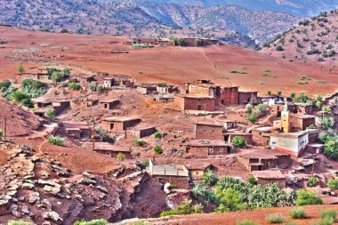 Fas 'taki Atlas Dağları bölgesinin berber kırsal mimarisi