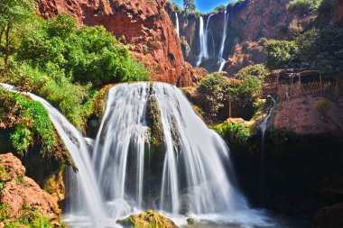 Ouzoud Falls yakınındaki Grand Atlas Tanaghmeilt Köyü Fas