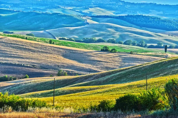 Landscape View Val Orcia Tuscany Italy Unesco World Heritage Site — Stock Photo, Image