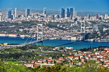 Panoramik Istanbul Boğaziçi Köprüsü ile
