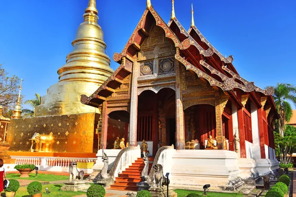 Wat Phra Singh, un tempio buddista a Chiang Mai, Thailandia — Foto Stock