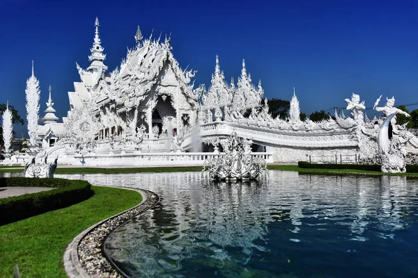 Wat Rong Khun Templo Branco Templo Budista Chiang Rai Tailândia — Fotografia de Stock