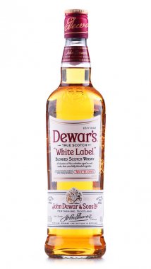 Dewars harmanlanmış Scotch viski şişe