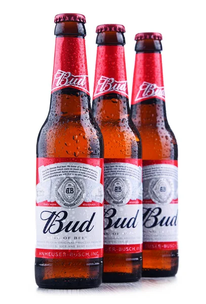 Flessen Bud bier — Stockfoto
