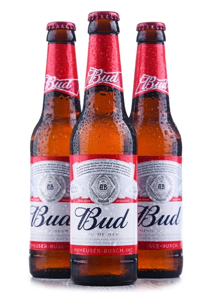 Bottles of Bud beer — Stock Photo, Image