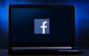 Facebook 'un laptop görüntüleme logosu