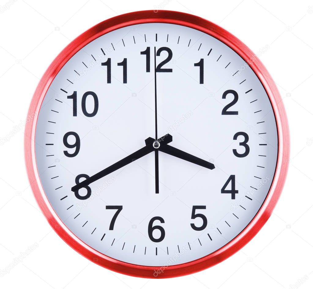 Wall clock isolated on white background