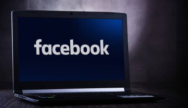 Facebook 'un laptop görüntüleme logosu