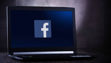 Facebook 'un laptop görüntüleme logosu