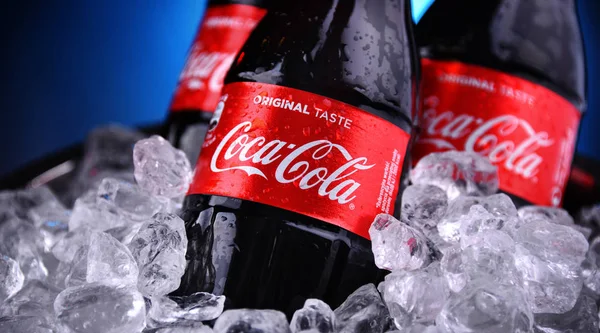 Tři láhve Coca-Coly — Stock fotografie