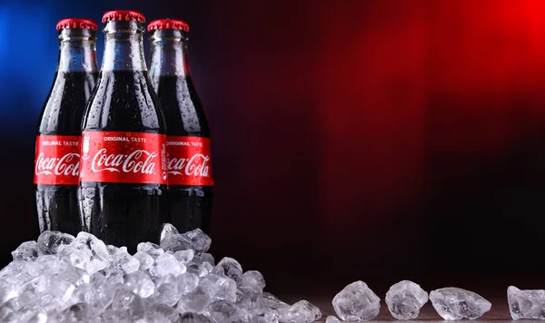 Tre flaskor Coca-Cola — Stockfoto