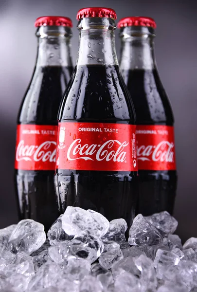 Three bottles of Coca-Cola — 스톡 사진