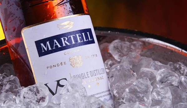 Bottle of Martell Cognac — Stock Photo, Image