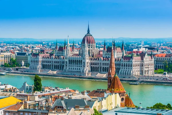 Панорамный вид на Будапешт, Венгрия — стоковое фото