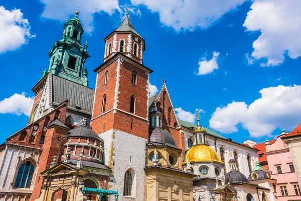 A Wawel katedrális a Wawel domb, Krakkó, Lengyelország — Stock Fotó