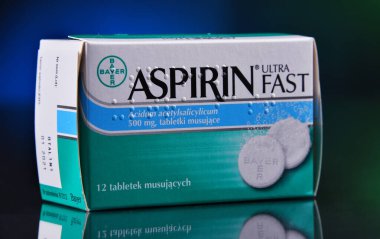 İki paket Bayer Aspirin içeren kompozisyon