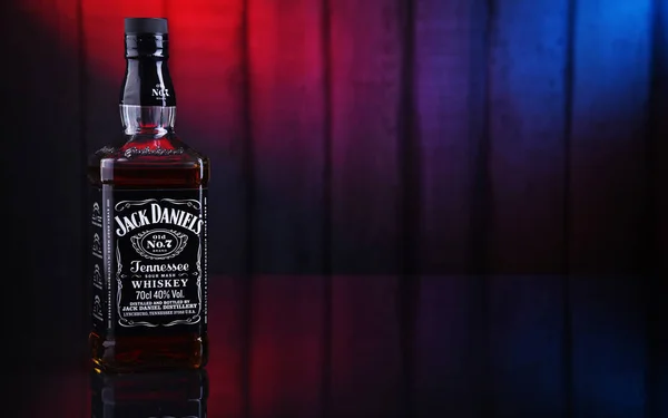 Şişe Jack Daniel'ın viski — Stok fotoğraf