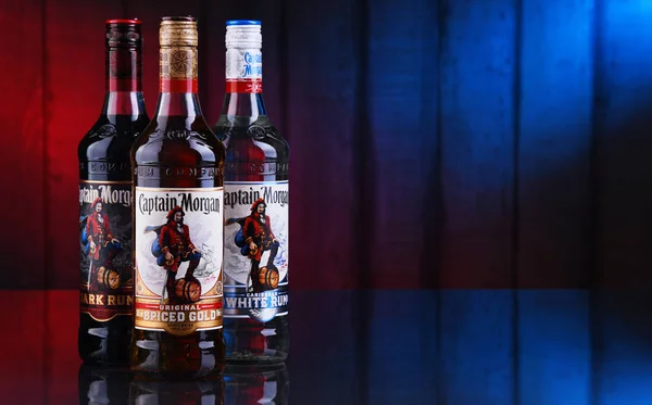 Bottiglie di Captain Morgan Rum — Foto Stock