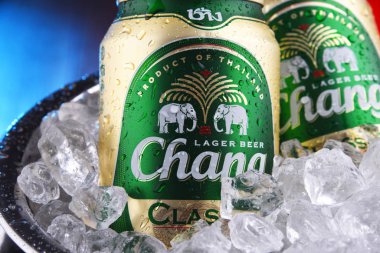 İki kutu Chang birası ve ezilmiş buz.