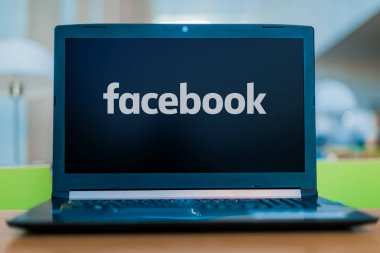 Facebook 'un laptop görüntüleme logosu