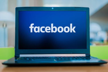 Facebook 'un laptop görüntüleme logosu