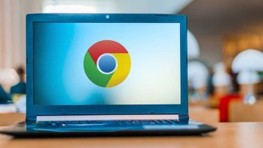 Google Chrome 'un laptop görüntüleme logosu