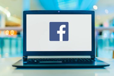 Facebook 'un laptop görüntüleme logosu