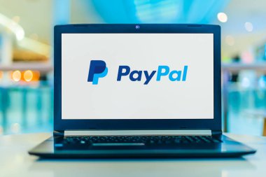 Paypal 'ın laptop görüntüleme logosu