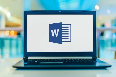 Microsoft Word 'ün laptop görüntüleme logosu