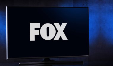 Düz ekran TV seti Fox logosu görüntüleme