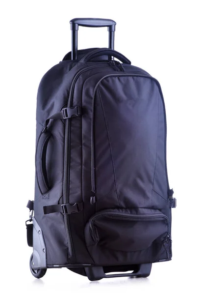 Large Black Tourist Backpack Wheels Isolated White Background — Stock Photo, Image