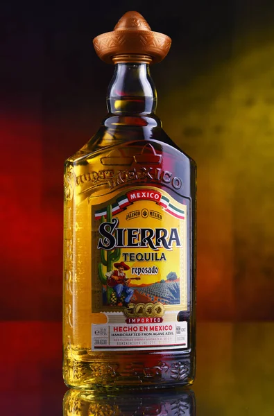 Poznan Pol Ene 2020 Botella Sierra Tequila Una Marca Licor —  Fotos de Stock