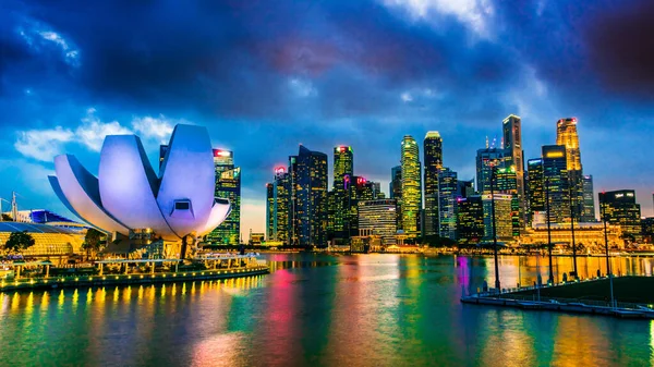 Singapur Marca 2020 Singapur Nad Brzegiem Morza Muzeum Sztuki Widzianej — Zdjęcie stockowe