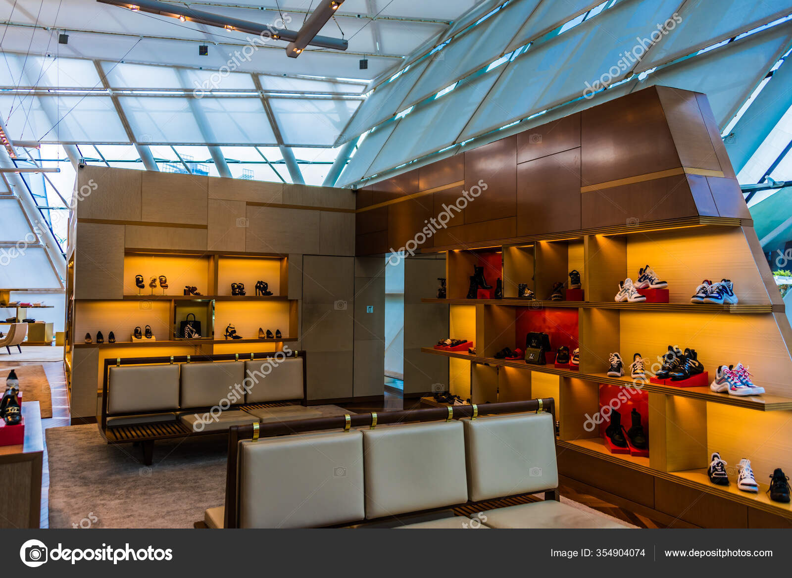 Singapore Mar 2020 Interior Louis Vuitton Fashion House Marina Bay