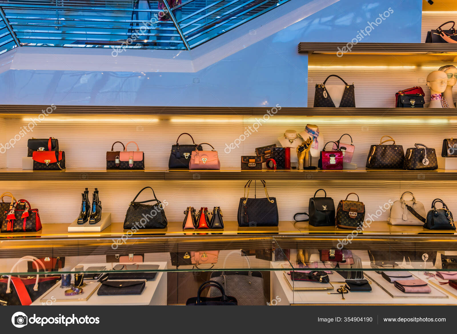 Louis Vuitton fashion boutique at Mall of the Emirates shopping