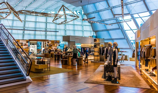 SINGAPORE - CIRCA NOVEMBER, 2015: interior shot of Louis Vuitton Singapore  Marina Bay Sands store. Stock Photo