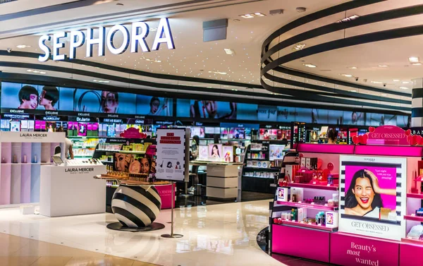 Singapore Mar 2020 Sephora Shop Fransk Multinationell Kedja Person Och — Stockfoto